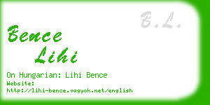 bence lihi business card